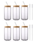 Zen Again Glass Cups with Lid and straw